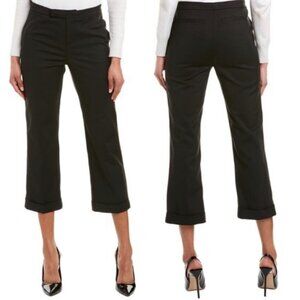 NWT Ecru Black Astor Straight Leg Trouser Cuffs Size 6 New Tags Business Pants